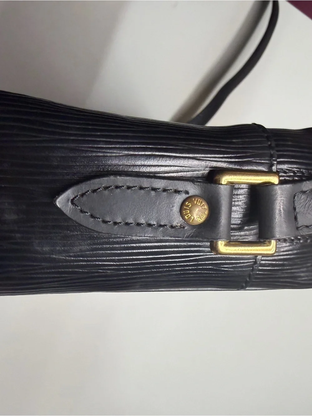 Louis Vuitton Trocadero Black Epi Leather Shoulder Bag with Gold Hardware